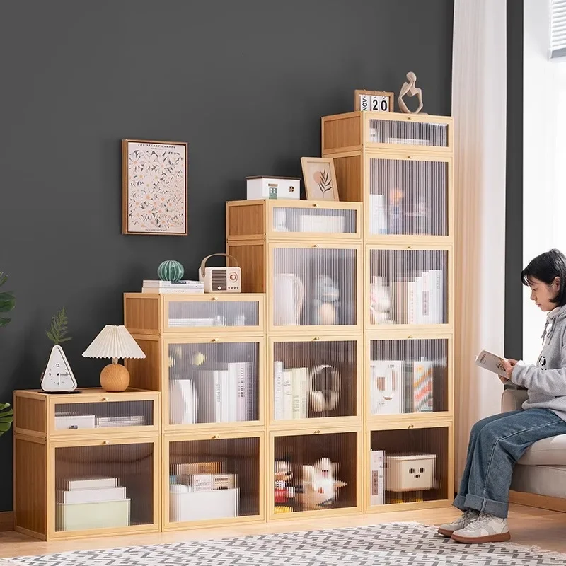 Children Bookshelf Simple Bookshelf Against Wall Low Bookcase Combination Storage Shelf Child Book Library Living Room Cabinet