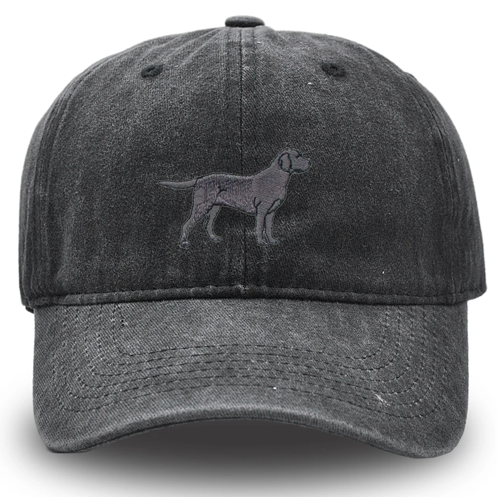 Embroidered Labrador Retriever Dog Dad Hat Black Dog Baseball Cap Summer Cozy Trucker Hat Adjustable Woman Hats