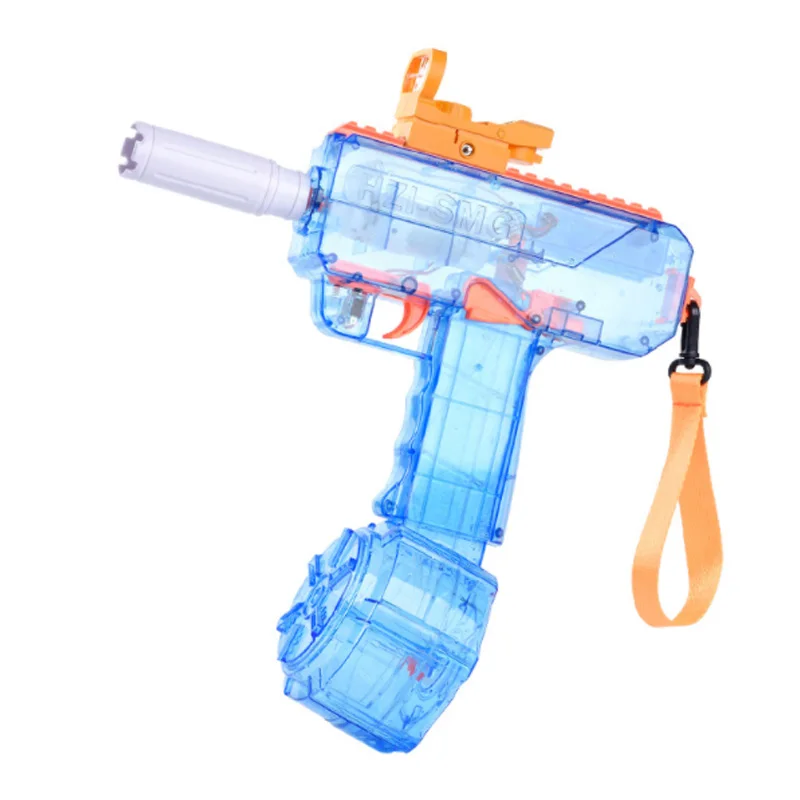 Pistola Lança Dardos Mini Uzi Azul Arminha Brinquedo Gun