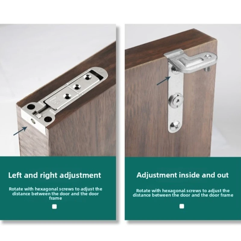 Hidden Hinges for Doors Adjustable Swivel Invisible World Hinge Zinc Alloy Door Hinge Furniture - Image 2