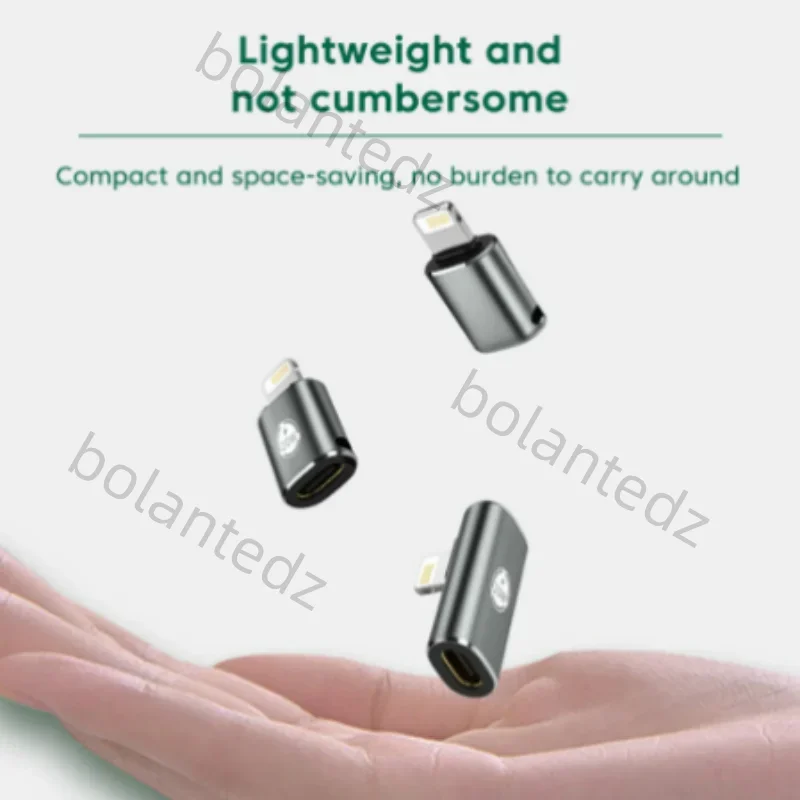 Plug Adapter Quick Charger AC Adapter PD20W Type C Fast Charging for iPhone 13 12 11 USB-C Female to 8-Pin Male Converter OTG Data Sync