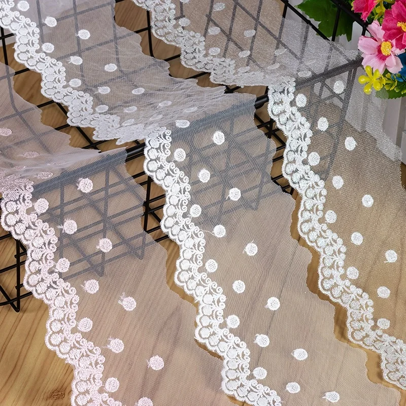 

New Arrival 5 Yards Embroidery Lace Ribbon Trim Fabric DIY Choker Bracelet Sew Clothes Dress Wedding Party Decora Accessories
