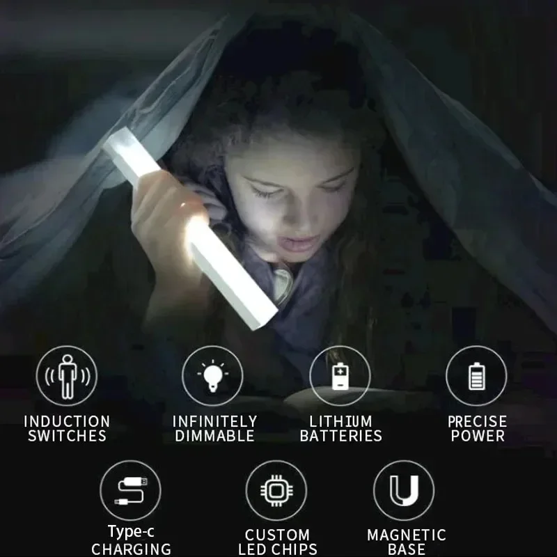 Kitchen Light Led Lights Cabinet Storage Night Leds Lamp Lighting Lamps USB Decoration Wardrobe Illumination Stairs Wireless