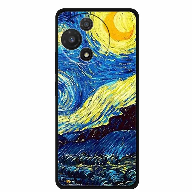 Black Soft Silicone TPU Phone Case with Cool Wolf Design - Shockproof and Protective Cover