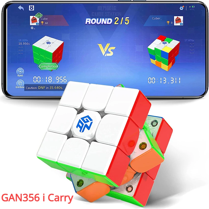 Gan Smart Cube 356 ICarry 3x3 Magnetic Magic Cube 3x3x3 Magnets Smart Speed Puzzle GAN CUBE Brain Teasers Educational Toys gan 356 i carry s smart cube magnetic 3x3 speed cube intelligent tracking