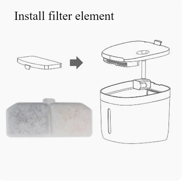 3L Large Capacity Canine Cat Dog Pet  with USB Circulating Filter Pet Fountain Feeder Automatic Water Dispenser Port for Pets 5
