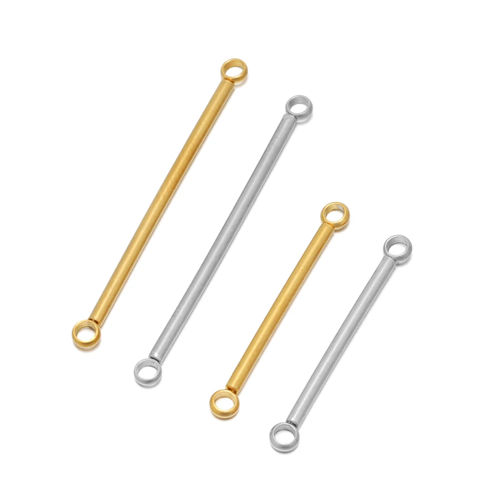 10 Stück Edelstahl 30/20 mm Stabverbindungen dünne Stabstreifenverbinder für DIY Tropfen Ohrringe Halsketten Verbinder Schmuckherstellung – Detail 1