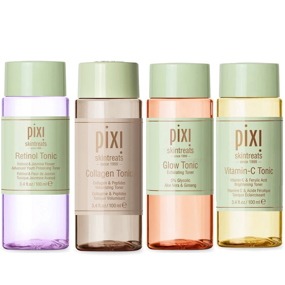 PIXI Glow Tonic Facial Toner 5% Glycolic Acid Travel Size for Deep Pore Cleansing Oil Control & Radiant Skin Care 100ml rice water toner