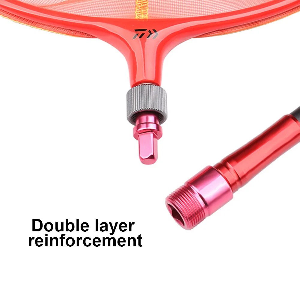 Aluminum Alloy Landing Net Head Adapter Prevent Fish Running Fish Landing Net Screw Quick Release Fish Landing Dip Net Connector
