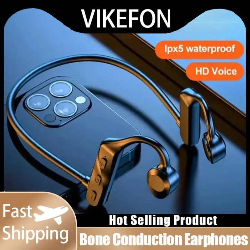 K69 Bluetooth Hifi Music Headphone Bone Conduction Earphone Gaming Sports Ear-hook Wireless Headsets with Mic Waterproof Earbuds 1