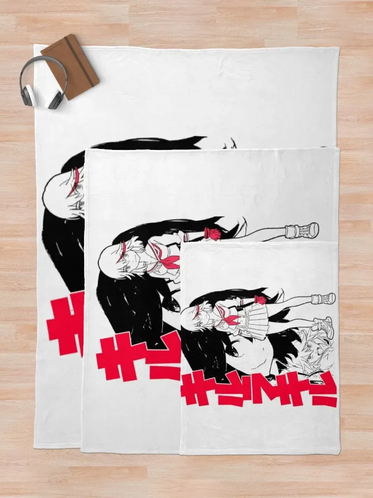 Kill La Kill T-ShirtRyu Ko (블랙) 격자 무늬 담요, 소파 대형 담요