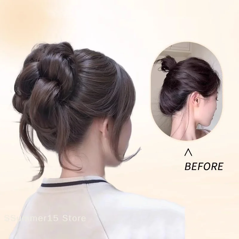 Nuovo Chignon Sintetico a Coda di Cavallo con Clip, Extension per Capelli Ricci e Voluminosi per Donna - immagine 5