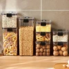High Quality Sealed Jar Food Storage Box Transparent Plastic Kitchen Organizer Multigrain Tank Stackable Dried Sealed Storage 1