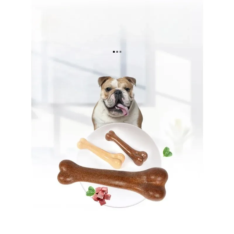 Unbreakable Dog Chew Bone Toy Natural Rubber Puppy Teething Relief Certified Non-Toxic Dental Cleaning Small/Medium/Large Dogs 2