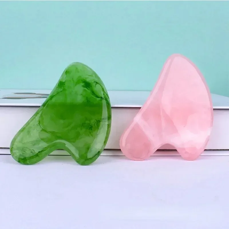 New Natural Jade Stone Gua Sha Massage Board Rose Quartz Guasha Plate Jade Face Massager Scrapers Tools For Face Neck Back Body 3