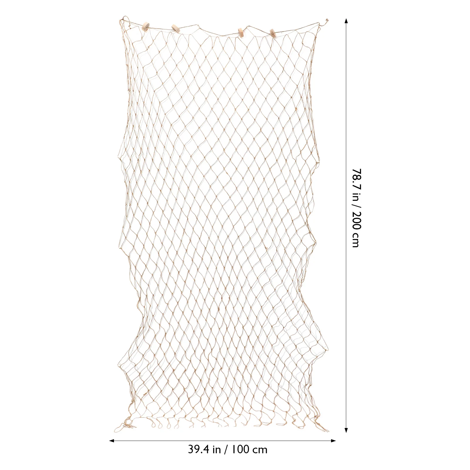 Mermaid Seaside Blue Ornaments Fish Cotton Rope Nautical Fishing Net Wall Decor 4