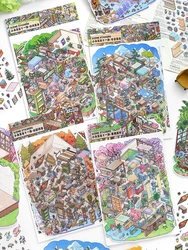 Art Scene Miniature Sticker Set - Aesthetic Decor for Stress Relief & Elegance (4 pcs)