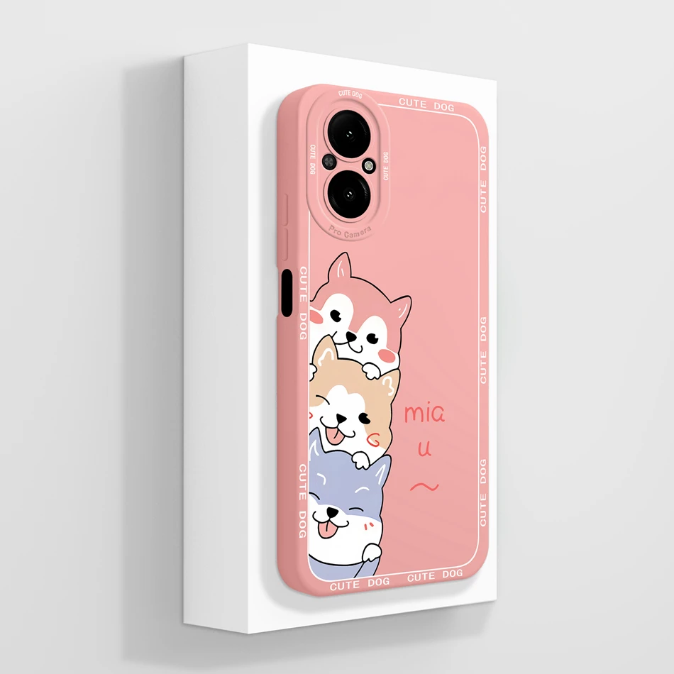 Artistic Style Soft Liquid Silicone Full Coverage Phone Protector Case in Vibrant Colors