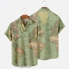Summer Men's Shirts World Map Digital Printing Oversized Buttons Short Sleeves Loose Casual Slim Fit Shirts Fashion European Siz 4