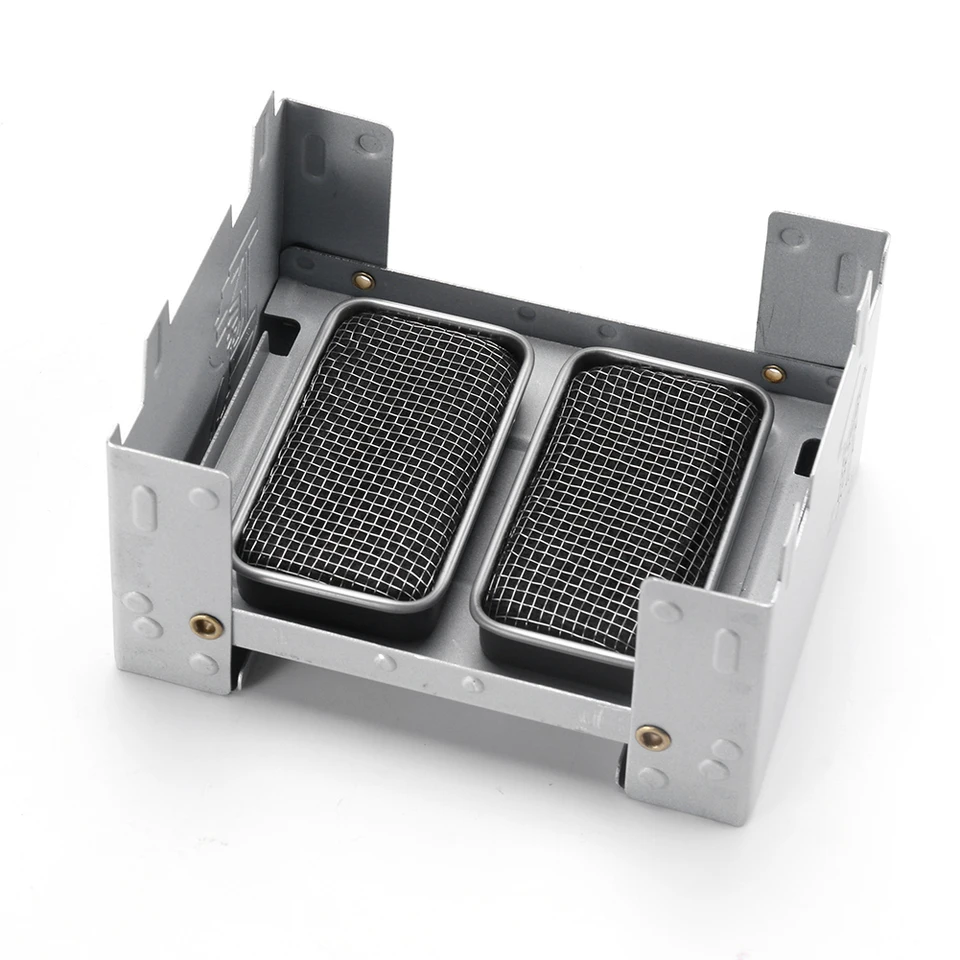 Réchauds de Camping à Alcool Ensemble Portable Sac à Dos en Acier Inoxydable Outil de Pique-Nique Chauffage Réchauds de Camp Réchauds à Brûler pour Parc Randonnée Barbecue Pêche