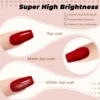 PHOENIXY Nail Gel Set 24/36/45PCS 8ML Gel Nail Polish with 48W Lamp Semi Permanent Gel Varnish Base Matte Glitter Top Coat Set 5