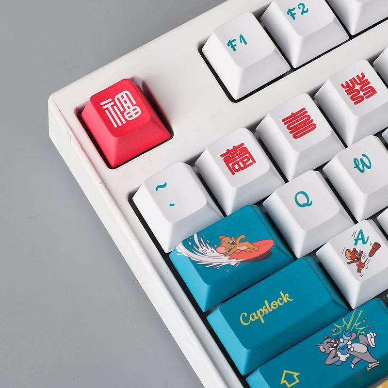 anime pbt sublimação keycap cherry perfil para