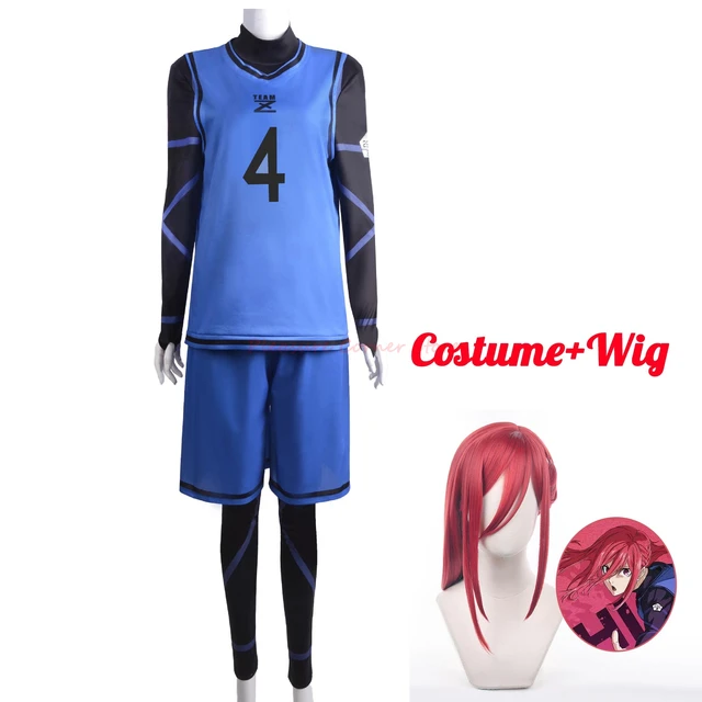 Blue Lock Anime Cosplay Costume Wig Bachira Chigiri Isagi Nagi Rin Kunigami  White Red Football Club Uniform Rose Net Sythetic - Cosplay Costumes -  AliExpress