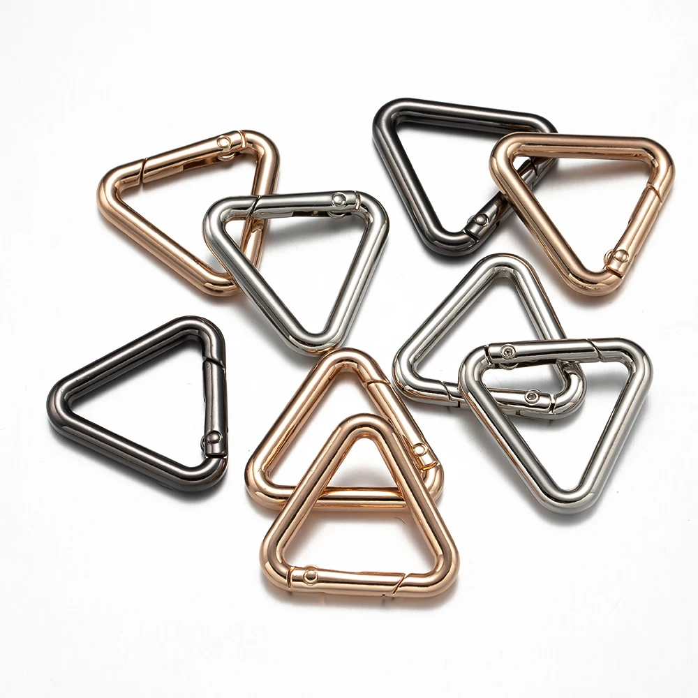 5 stücke Metall dreiecke Feder Snap Clip Haken Verschluss Schlüssel ring Schnalle für DIY Tasche Geldbörse Handtasche Riemen Handwerk Schlüssel bund Schmuck herstellung – Detail 3