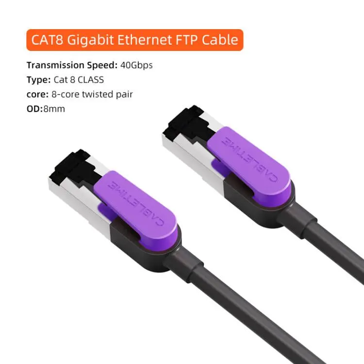 Premium High-Speed CAT8 Ethernet Cable - 40Gbps 2000MHz Network LAN Patch Cord