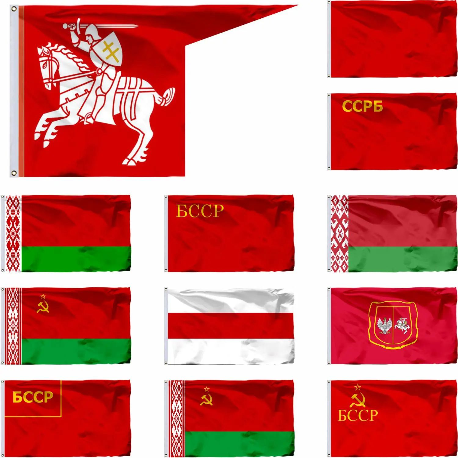 

Belarus 1918 History Flag 90X150CM 3X5FT Grunwald Pogoń Czerwona 60x90cm 21x14cm Banner