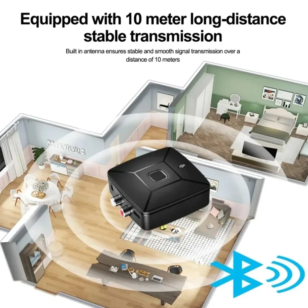 VIKEFON Audio Conversion Adapter For Bluetooth 6.0 Wireless Receiver AUX 3.5Mm For PC Car Kit Modified Audio Speaker Amplifier