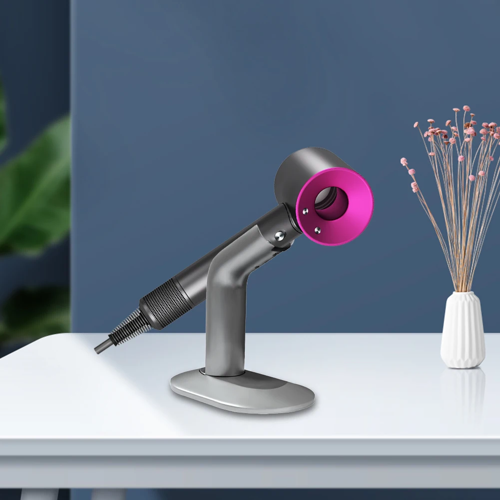 Aluminum Alloy Hair Dryer Stand Holder Desk Blow Dryer Bracket Counter Storage Rack for Dyson Airstrait HT01
