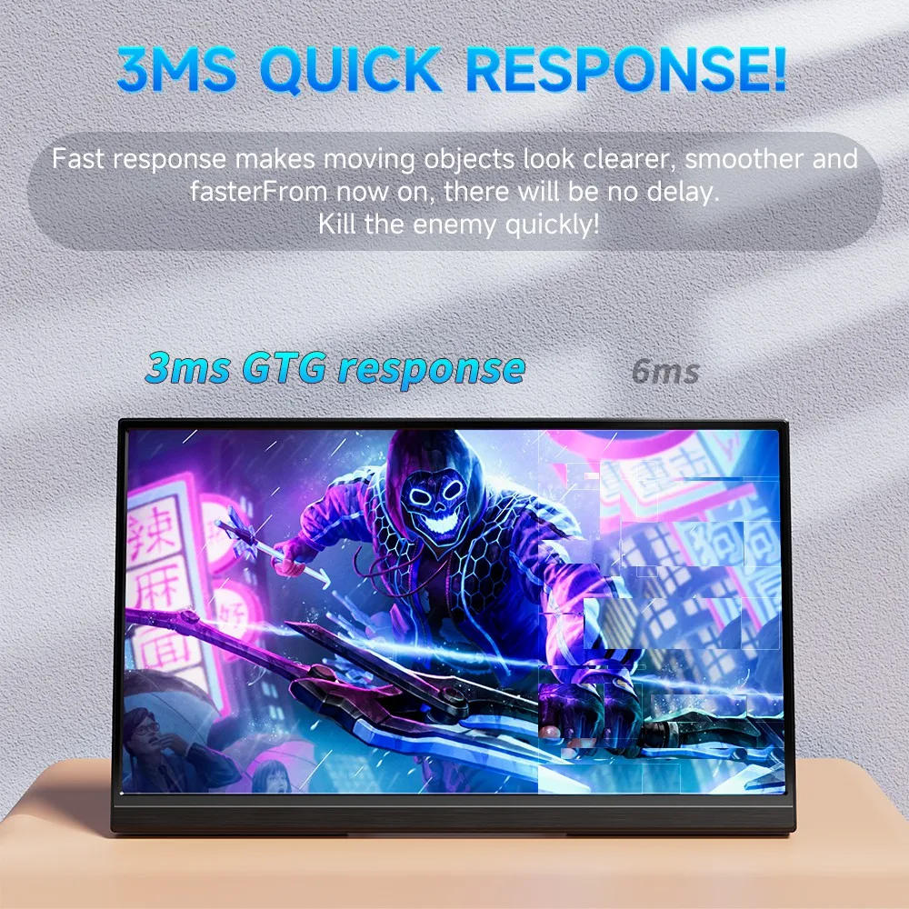 MUCAl 15.6 인치 휴대용 모니터 FHD 1920*1080 여행 게임 노트북 전화 스위치 용 15.6 디스플레이 화면 ps4 ps5 XboX MacBook