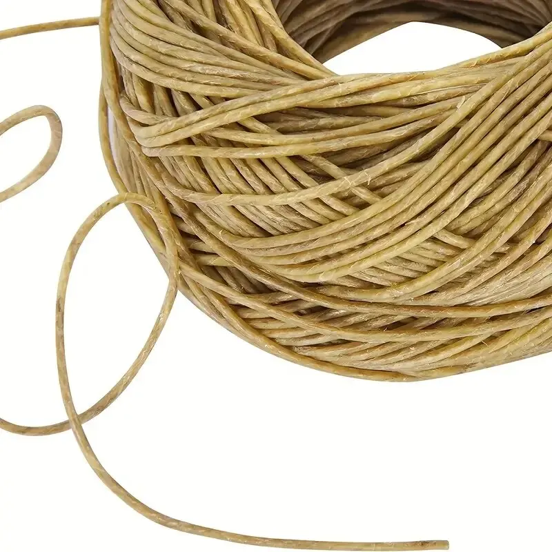 Hemp Wick 1pc 210 FT 1.2mm Well Coated Natural Beeswax for Wick Lighter Or Candle Making Slow Burn No Drip