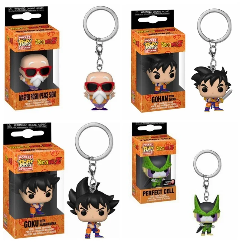 Funko Dragon Ball Z Son Goku Naruto Vegeta Maestro Roshi Gohan Forma Frieza Figura Muñeca Modelo Coleccionable Juguete Llavero Figuras de PVC