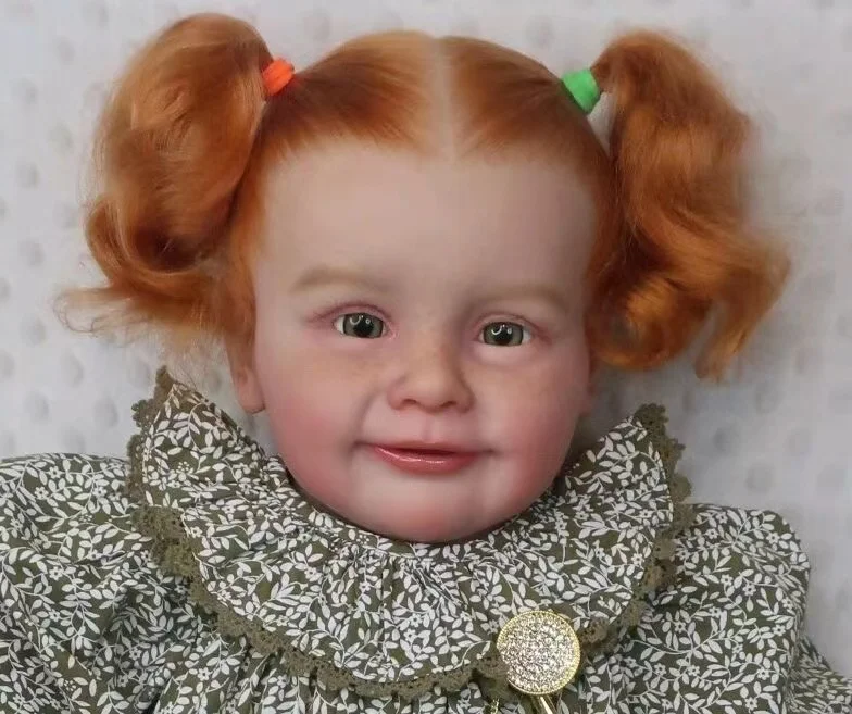 

FBBD Customized Limited Supply 26inch Reborn Baby Zoe With Hand-Rooted Orange Hair Already Finished Doll With Different Dress