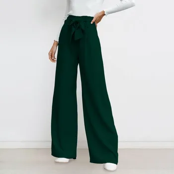 Dress Pants for Women Business Casual Petite Women Wide Leg High Waist Trousers Lightweight Loose Linen Pants Women Summer 2