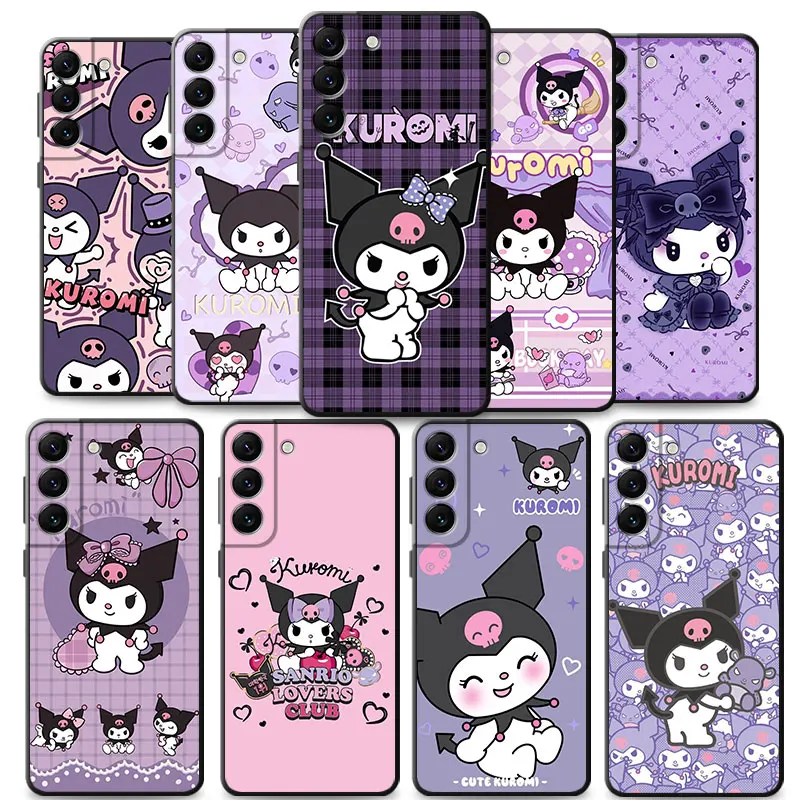 Custodia Per Telefono Kuromi Simpatico Cartone Animato Per Samsung Galaxy S23 S22 S21 S20 Ultra Plus Fe S9 S8 S10 Note20 Ultra Note 20 Note 10 Custodi