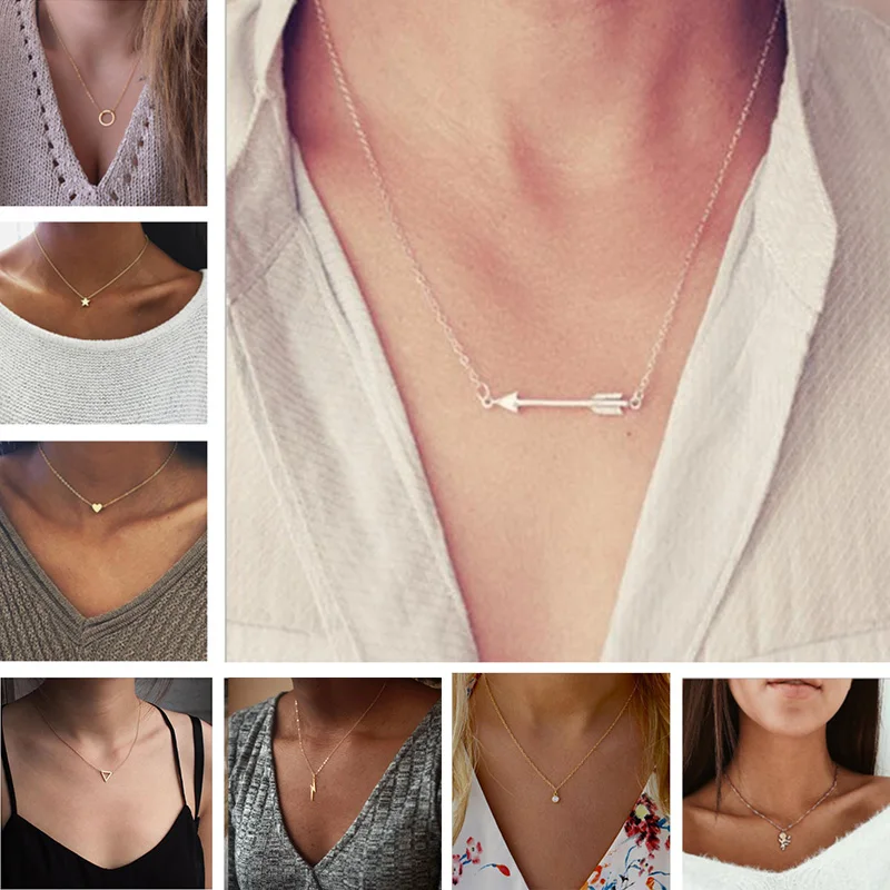 Collares y colgantes de aleación de estilo Simple para mujer, joyería de cadena, avión, luna, estrellas, Bisutería - AliExpress Mobile