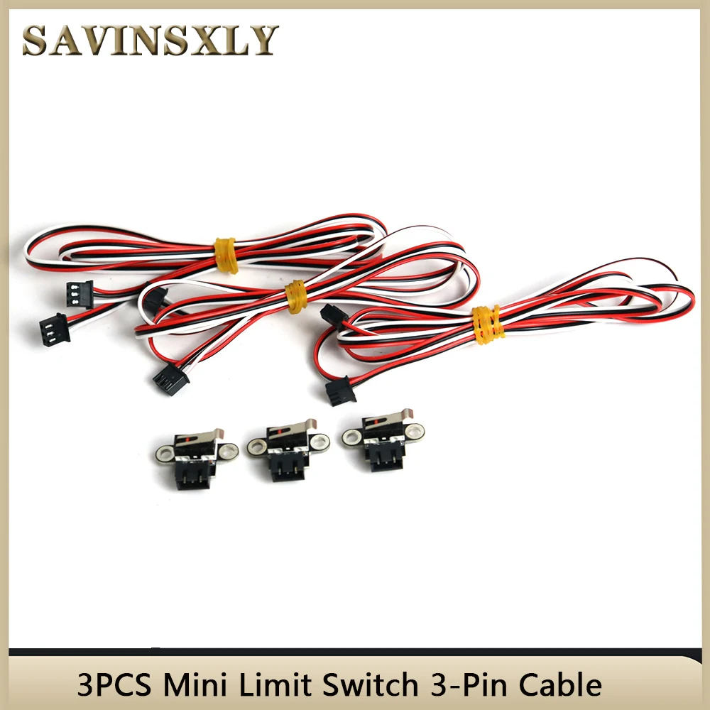 3 шт. мини концевой выключатель, 3-контактный кабель, вертикальный ограниченный переключатель для CNC 3018-PRO /3018-Max, металлический порт 3P на плате управления.