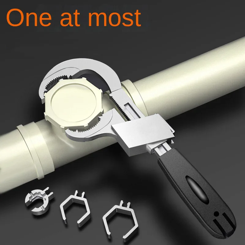 

Bathroom Wrench Multi-Purpose 80mm Sink Arc Toothed Water pipe opening Adjustable Wrench Plumbing Lnstallation Spanner Tools