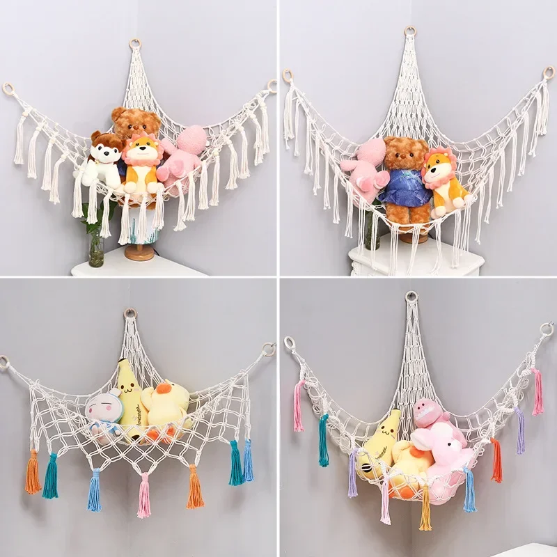 Hammock Net Toys Storage Boho Decor Children Room Toys Stuffed Animals Toys Hammock Net Organize Bohemia Soft Storage Swing 4