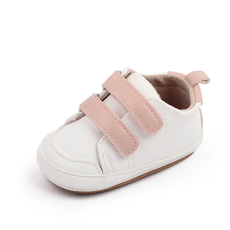 Retro Pu Leather Baby Shoes Newborn Boy Girl Shoes Multicolor Toddler Rubber Sole Anti-slip First Walkers