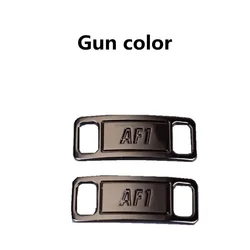 Diamond Shoe Charms Fashion Laces Buckle - Premium Metal Shoelace Decorations (Gun color)
