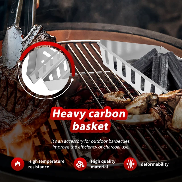 Barbecue Weber Briquette Holder Vegetable Grill Basket Denmay 7403