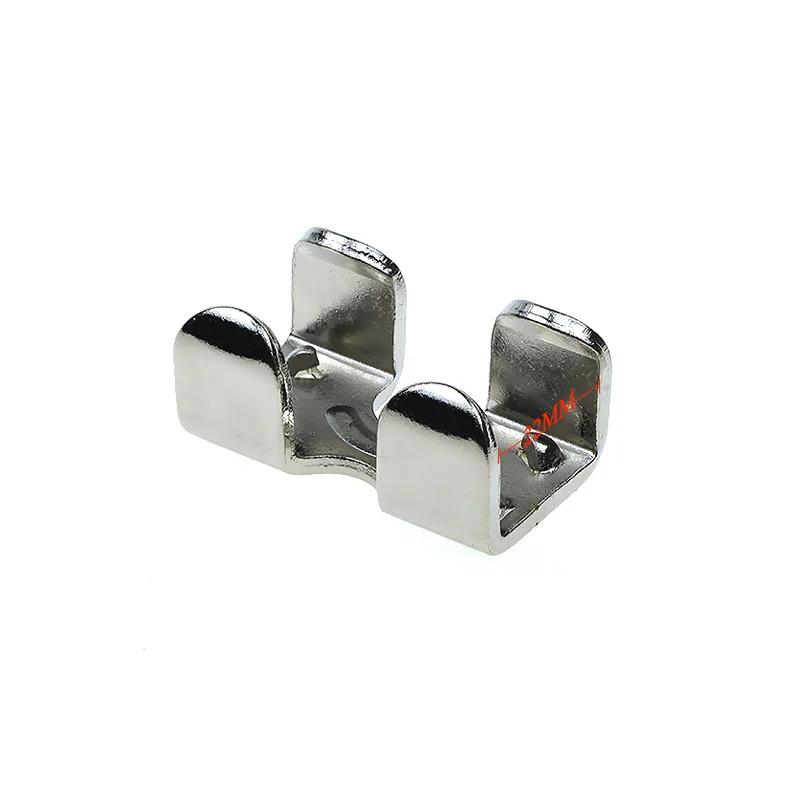 1pc Nickle plated Double Rope Clamp Sturdy Metal Loop End Clip Lightweight Cord Horse equipment Equestrian equipment