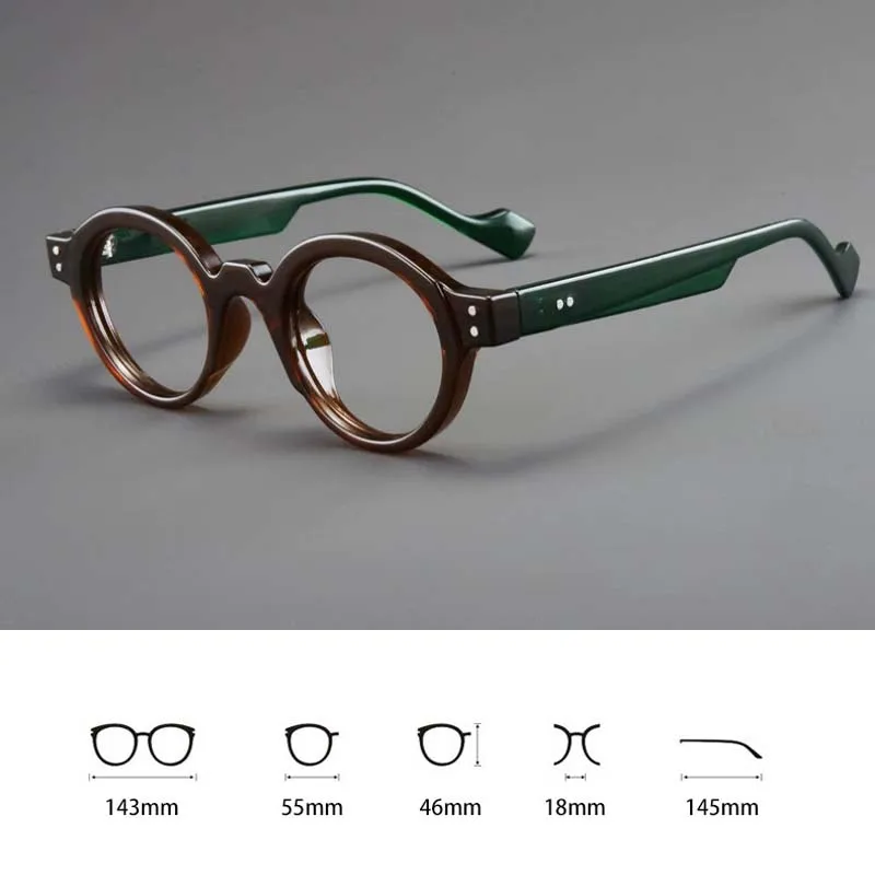 Vintage Small Round Frame Blue Light Blocking Reading Glasses