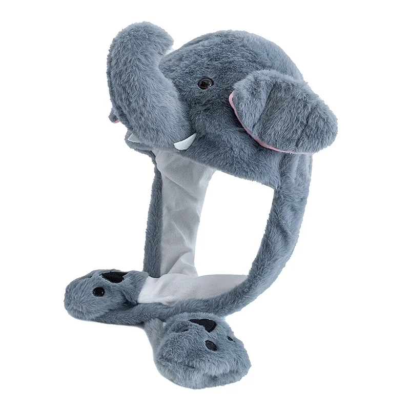 Hot Sale 3D Animal Style Cute Hat Funny Ear Moving Up Winter Hat For Men Women Rabbits Ears Winter Lovely Plush Hat ﻿