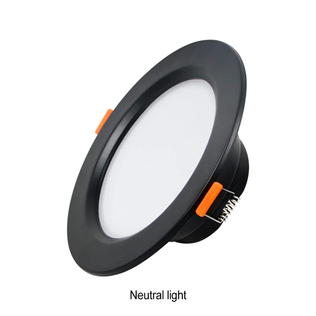 

Black Easy To Install Bathroom Flush Mount Downlights Energy Saving Show Natural Colour