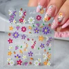 5D Exquisite Daisy Nail Sticker 1sheet Colorful Floral Nail Decal 8*10cm Self-adhesive Luxurious Daisy Nail Art Sticker Decor 9# 3